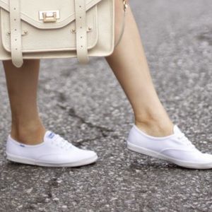 White ked style sneakers